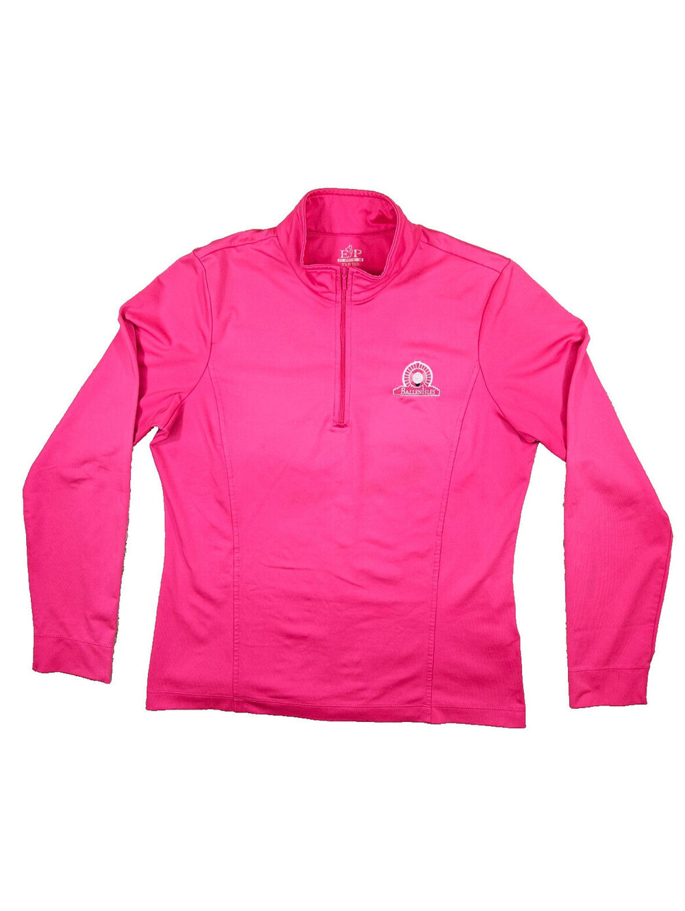 EP Pro Tour Tech Womens M Pink Quarter-Zip Golf Pullover Ballen Isles Logo